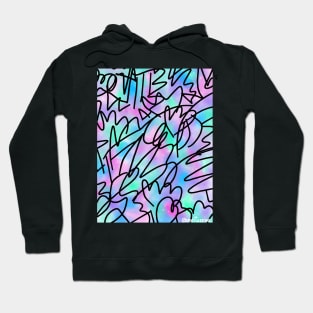 Pastel Retro Watercolour Abstract Leotard Hoodie